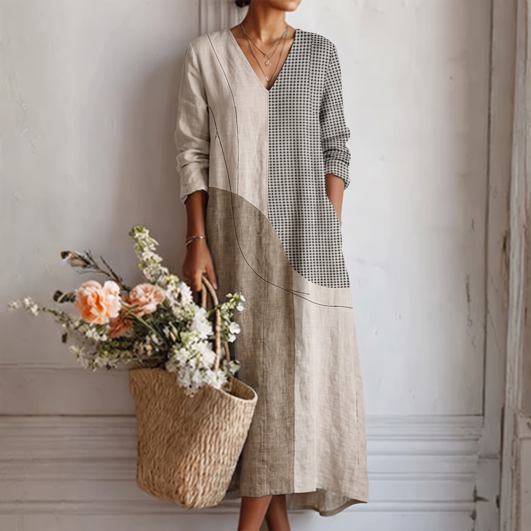 Emma™ | Elegante abito a righe – vista 1