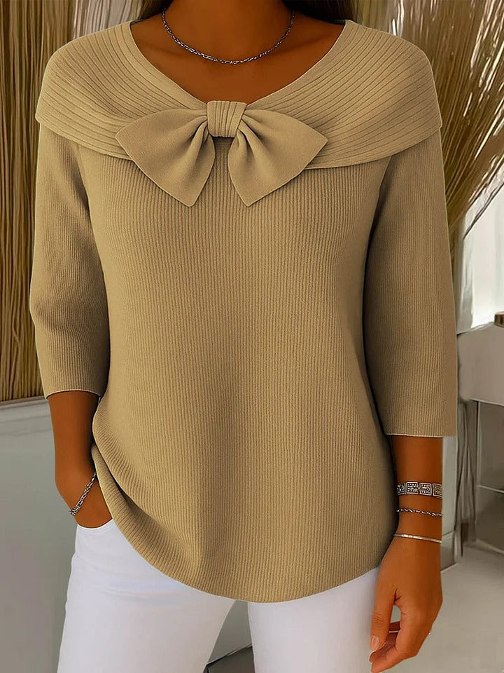 Serena – Maglia da Donna con Fiocco e Scollo Tondo — 3