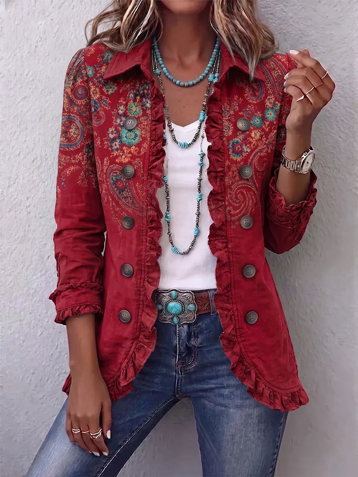 Fayrene™ | Giacca bohémien con volant Paisley — 1