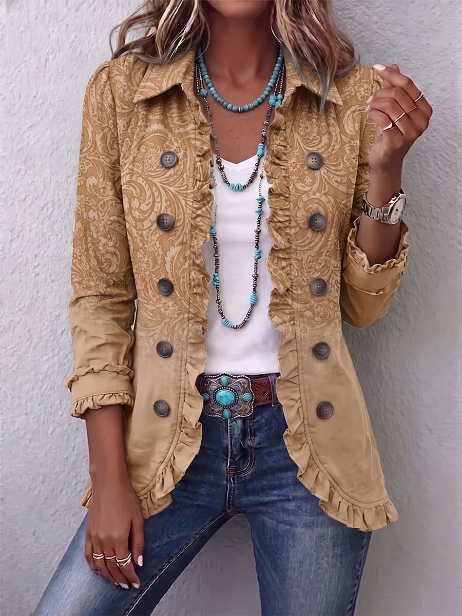 Crestelle™ | Giacca con volant con stampa modello western — 1