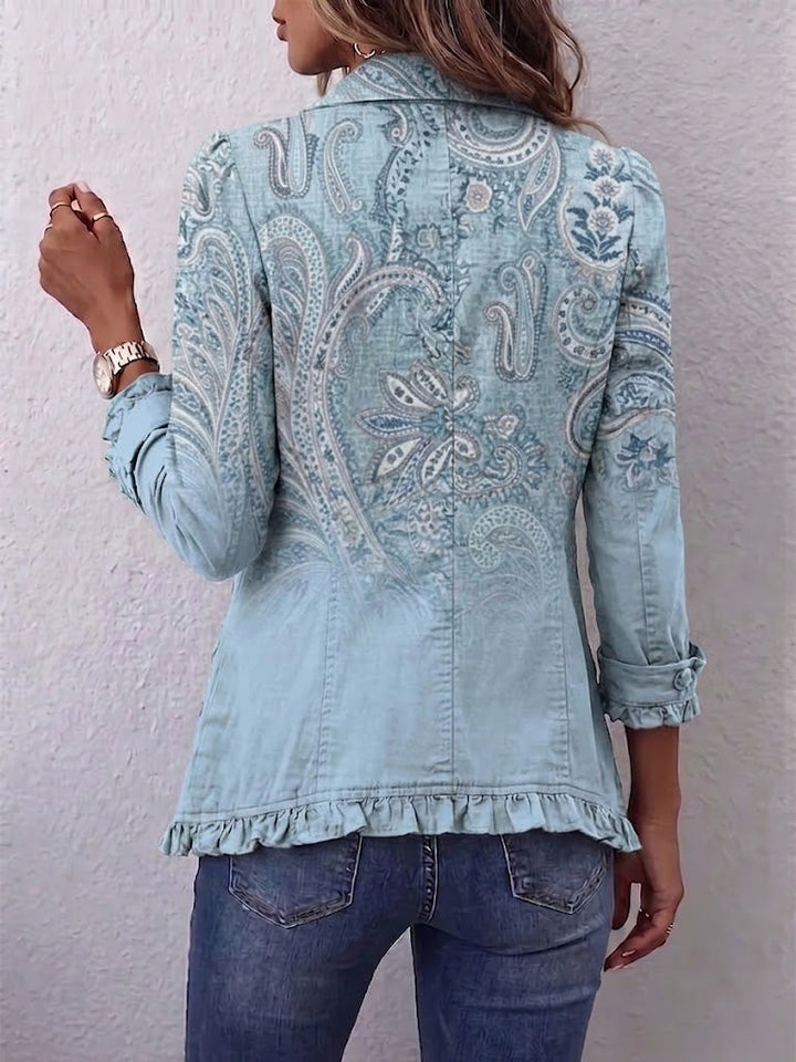 Estrella™ | Giacca arricciata con stampa Paisley vintage — 2