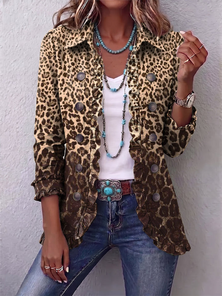 Navara™ | Giacca con volant con stampa leopardata — 1