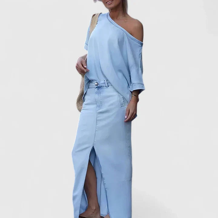 Averlynn | Completo elegante con gonna lunga
