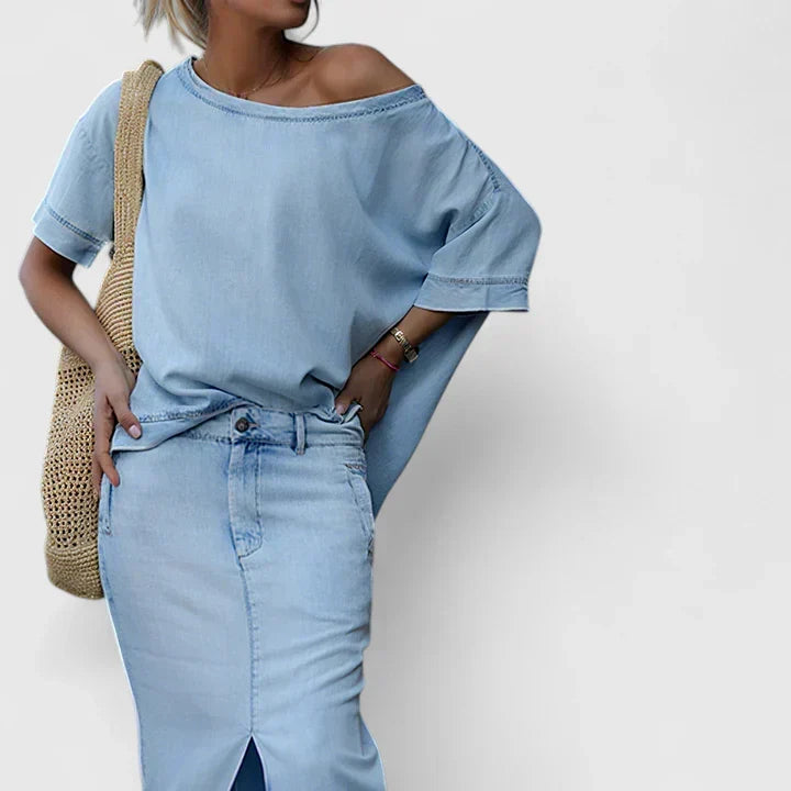 Averlynn | Completo elegante con gonna lunga