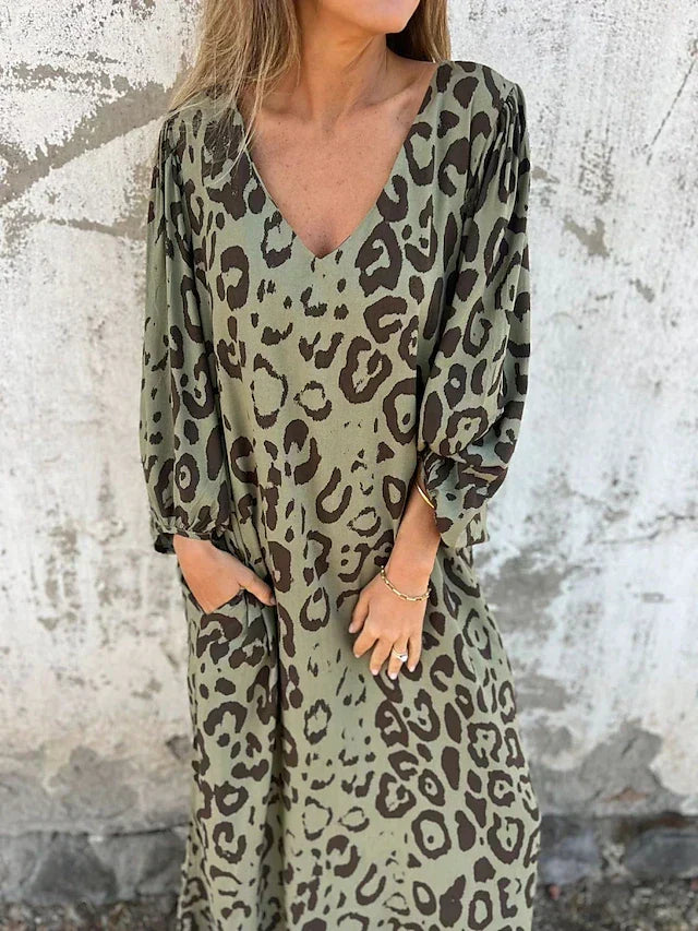 Jessa | Abito lungo animalier